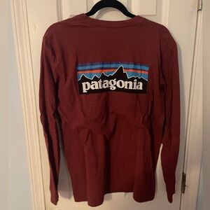 Patagonia logo long sleeve tee shirt